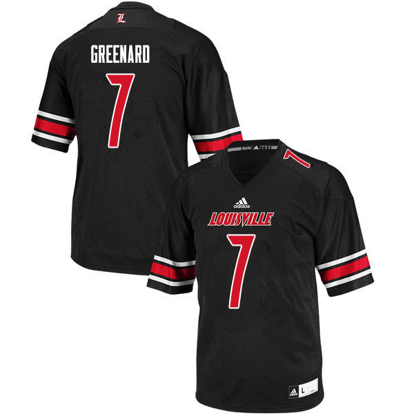 Men #7 Jon Greenard Louisville Cardinals College Football Jerseys Sale-Black